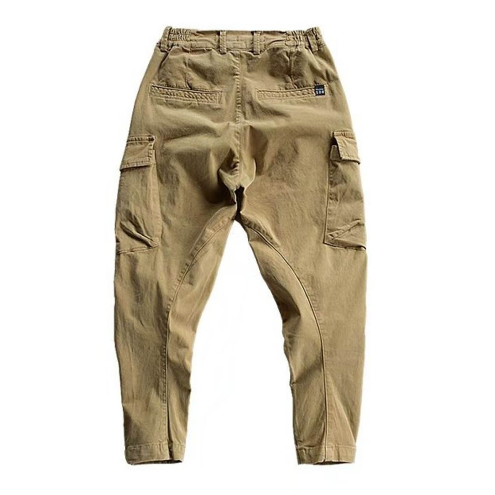 thumbnail image 4 of Pantalones informales de hip hop de nueve puntos para hombre: corte holgado con múltiples bolsillos, poliéster, 4 of 7